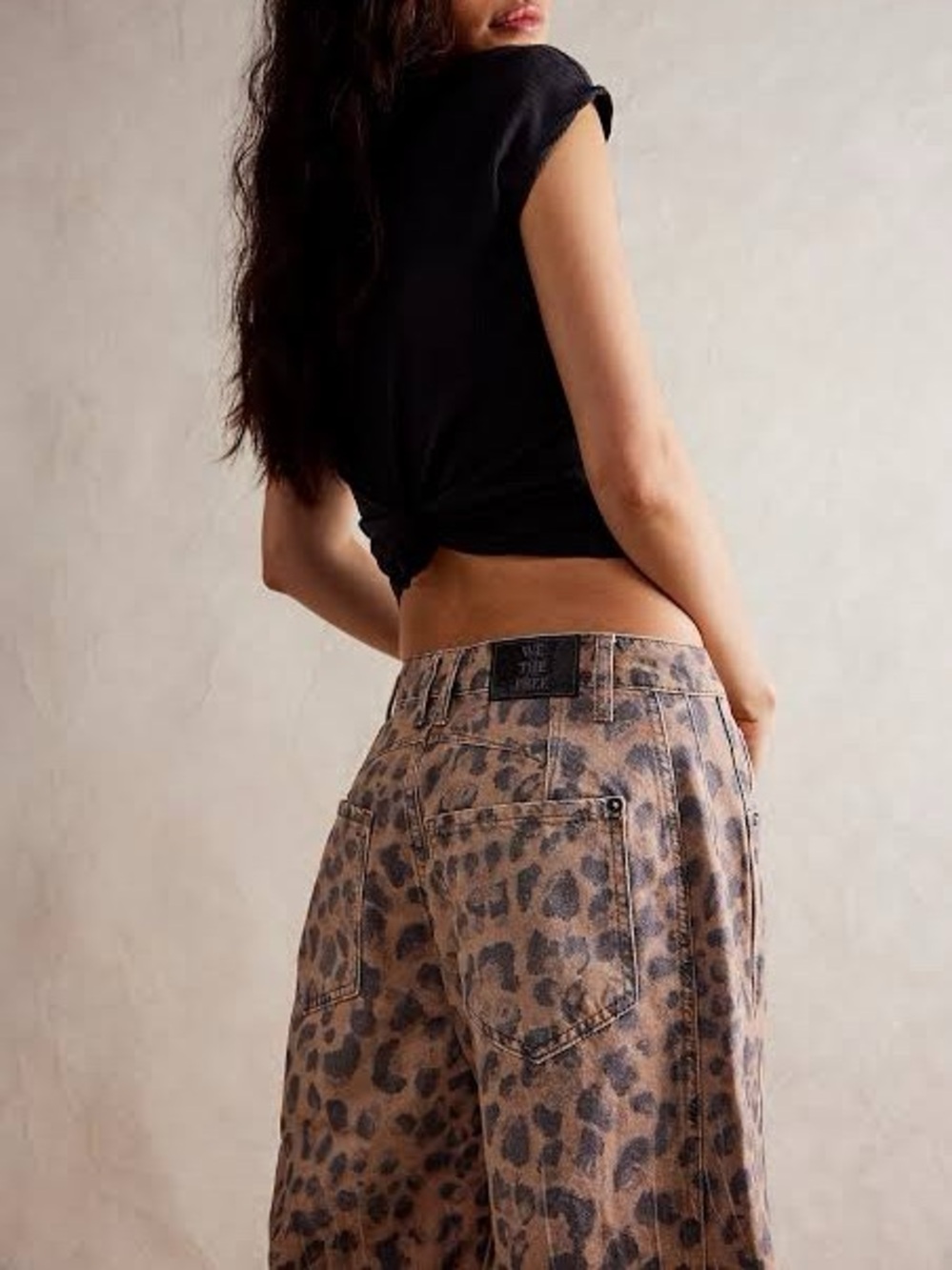 We The Free Leopard Good Luck Barrel Jeans - Picture 2 of 4